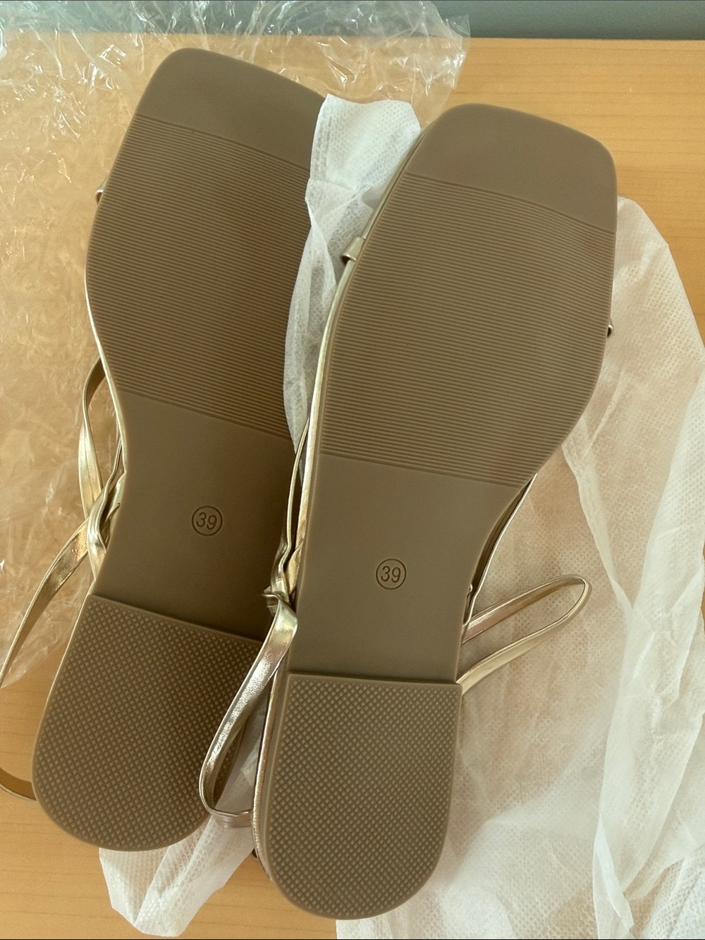 Gold Ankle-Strap Women’s Sandals - Picture 6 of 6